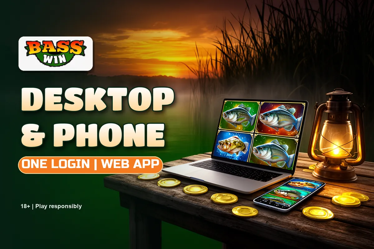 Basswin casino account on desktop and phone